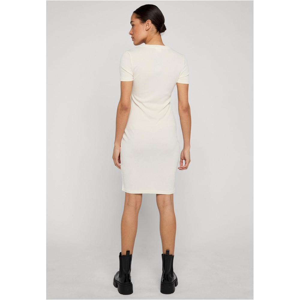 Urban Classics - Basic Slim Fit TShirt Dress Kurzes Kleid - Creme